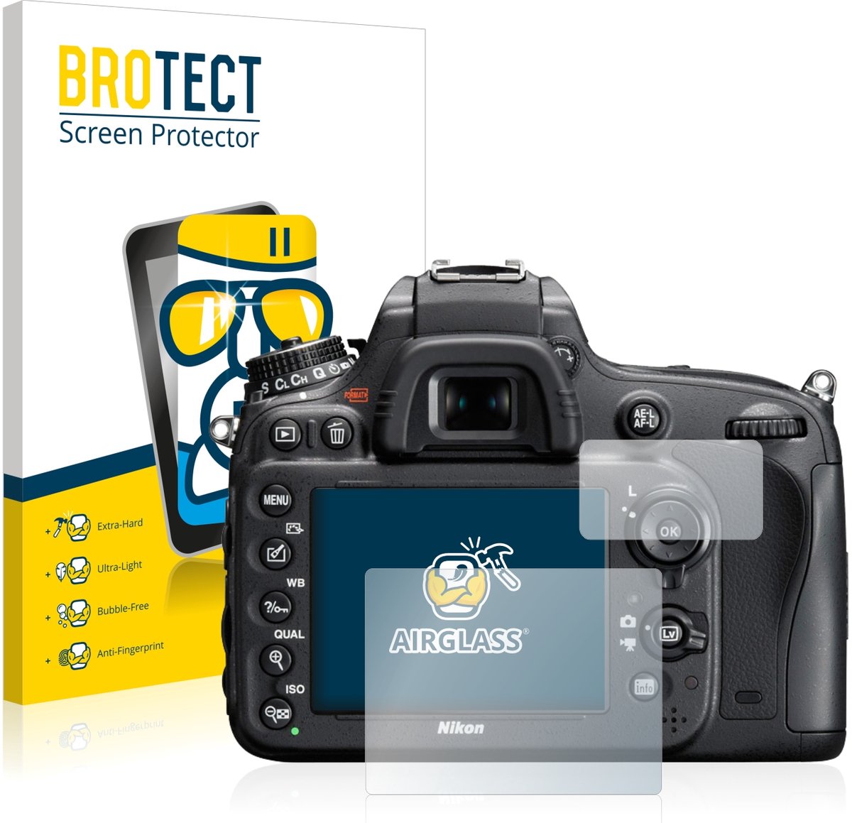 Screenprotector voor Nikon D610 Beschermglas transparant