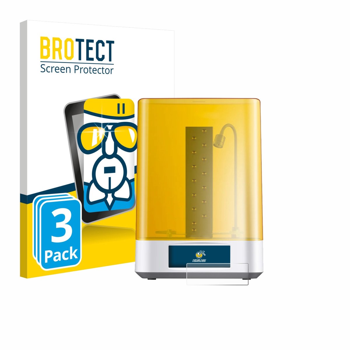 Screenprotector 3 Stuks voor Anycubic Wash & Cure 3 Plus Beschermglas transparant