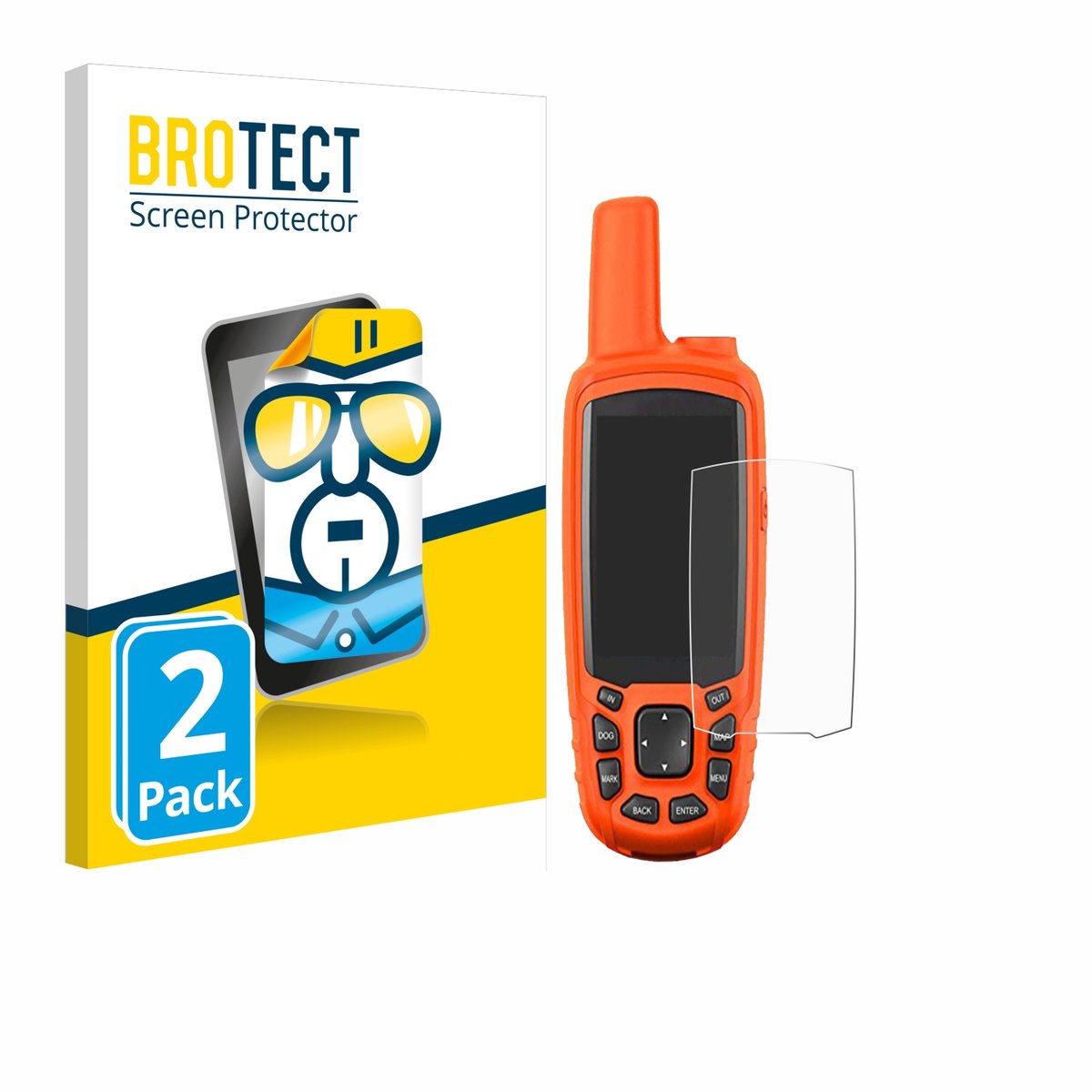 BROTECT - Screenprotector voor Garmin Astro 430 - Folie Beschermfolie transparant 2 Stuks