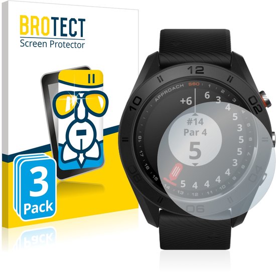 BROTECT - Protecteur d'écran pour Garmin Approach S60 - Film de protection en verre transparent (3 pièces)