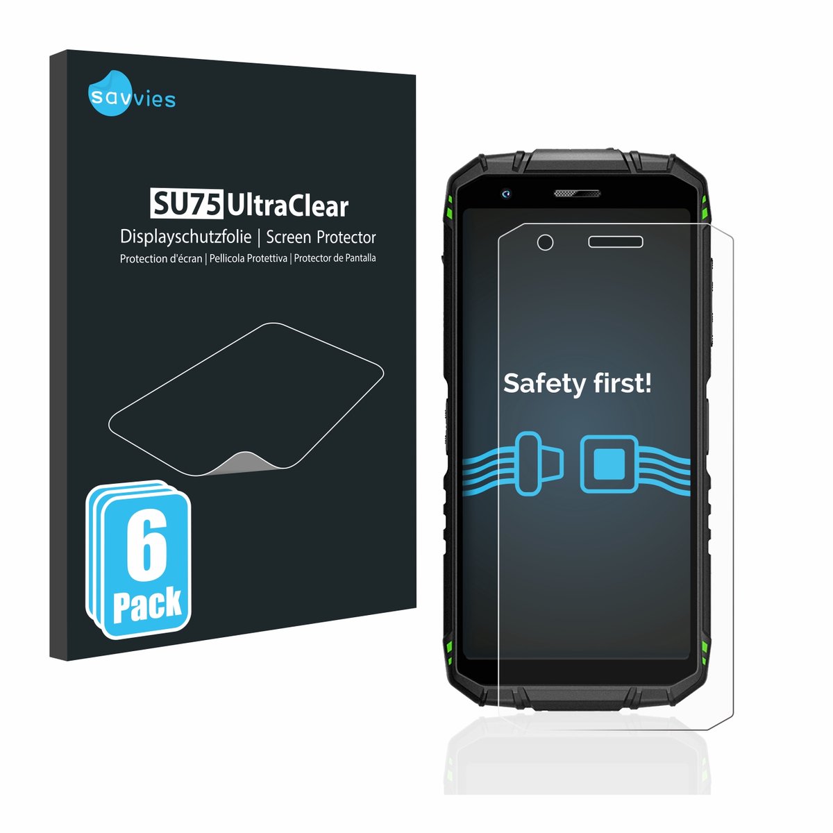 Savvies - Screenprotector voor Doogee S41 Pro - Folie Beschermfolie transparant 6 Stuks