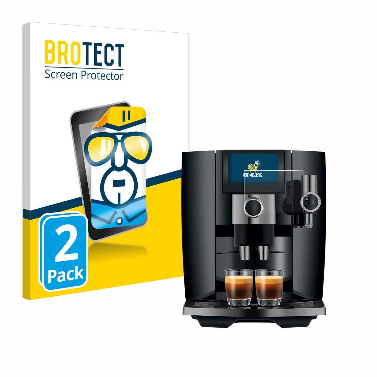 BROTECT - Screenprotector voor Jura J10 - Folie Beschermfolie transparant 2 Stuks