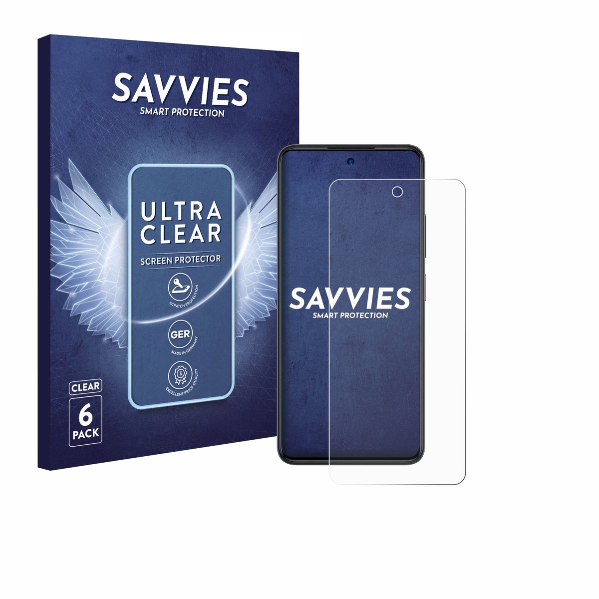 Savvies - Screenprotector voor ZTE Blade A75 4G - Folie Beschermfolie transparant 6 Stuks