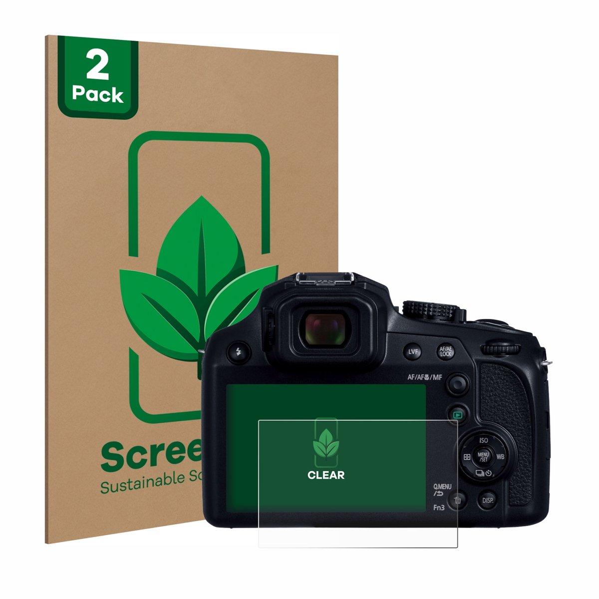 2 Stuks Screenprotector voor Panasonic Lumix DC-FZ82D - Hoogwaardige Beschermfolie transparant