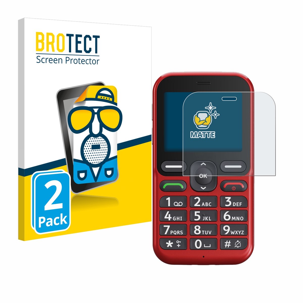BROTECT - Screenprotector voor Doro Leva L10 - Folie Beschermfolie matte 2 Stuks