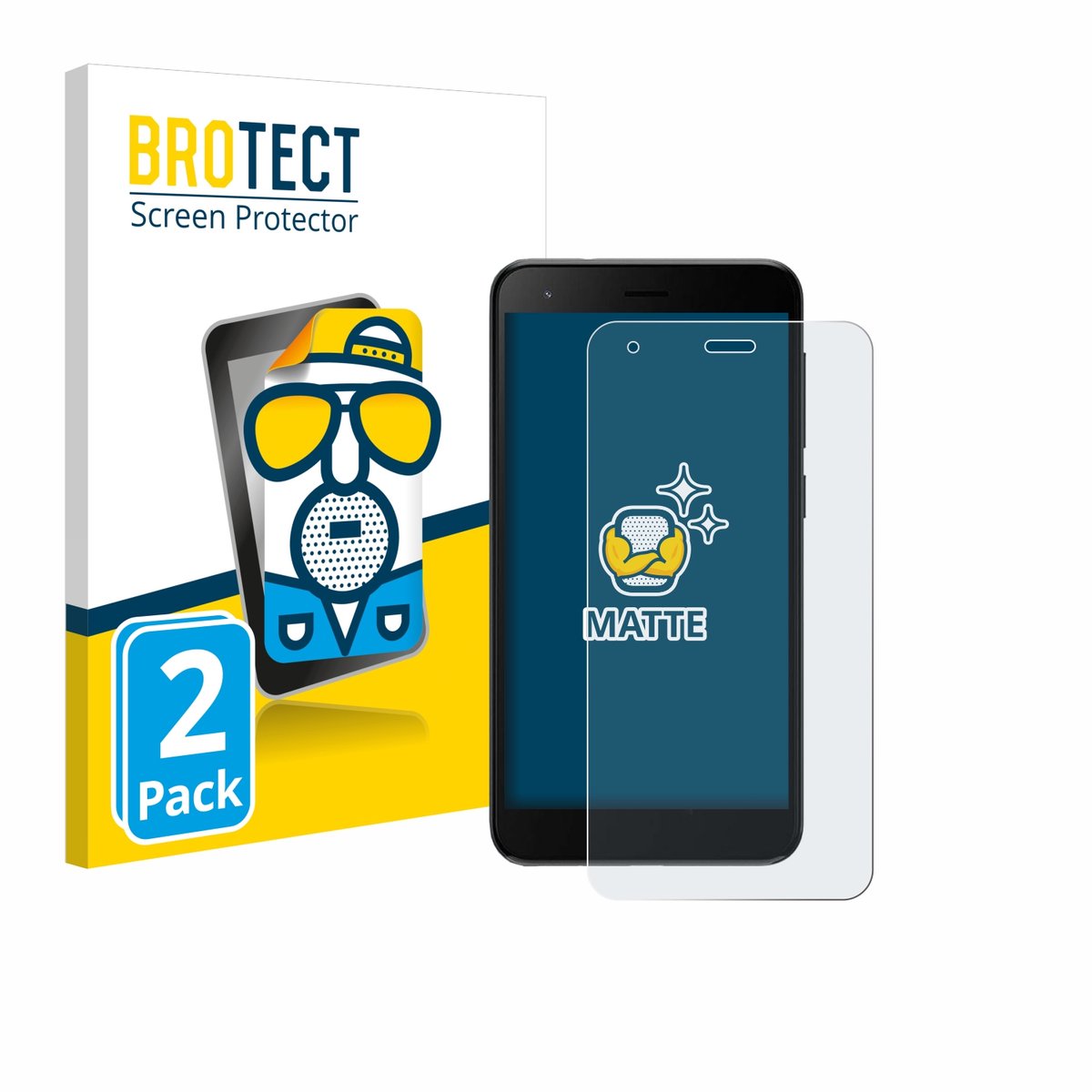 BROTECT - Screenprotector voor ZTE Blade A35 lite - Folie Beschermfolie matte 2 Stuks