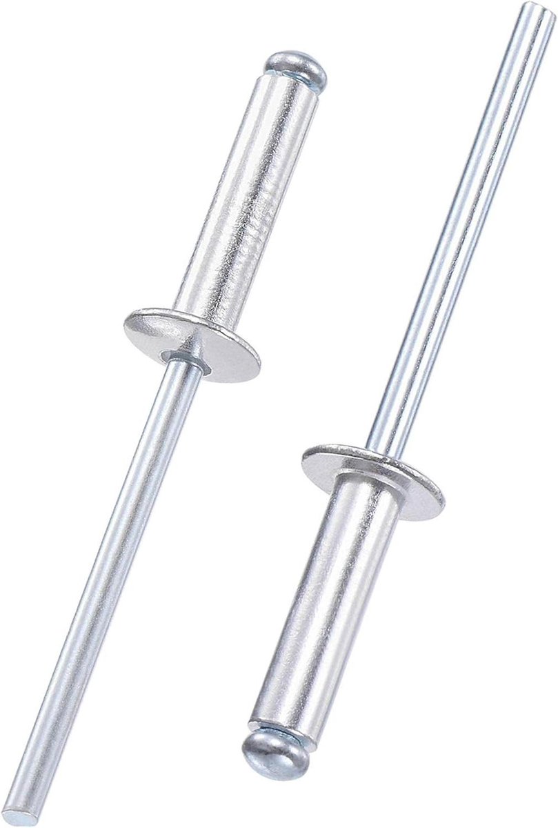 Blindklinknagels - Popnagels 4 mm - Metaalbevestiging - Zilver - 16 mm - DIY - Meubelreparatie - 60 stuks