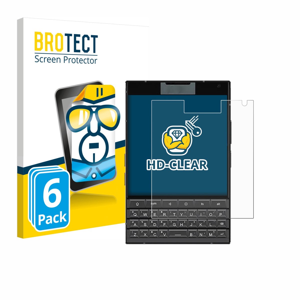 BROTECT - Screenprotector voor Unihertz Titan 2 - Folie Beschermfolie transparant 6 Stuks