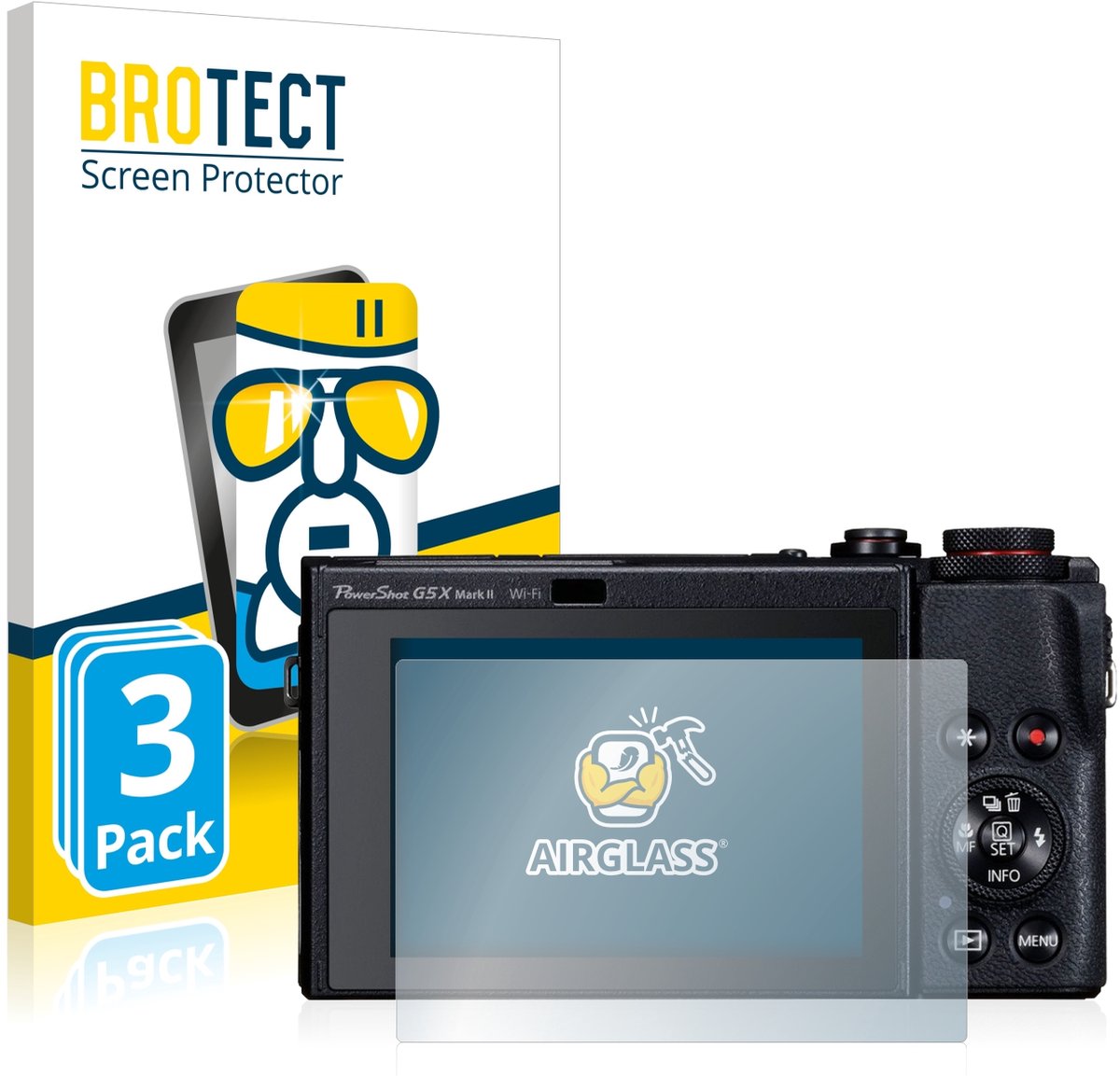 Screenprotector 3 Stuks voor Canon PowerShot G5 X Mark II Beschermglas transparant