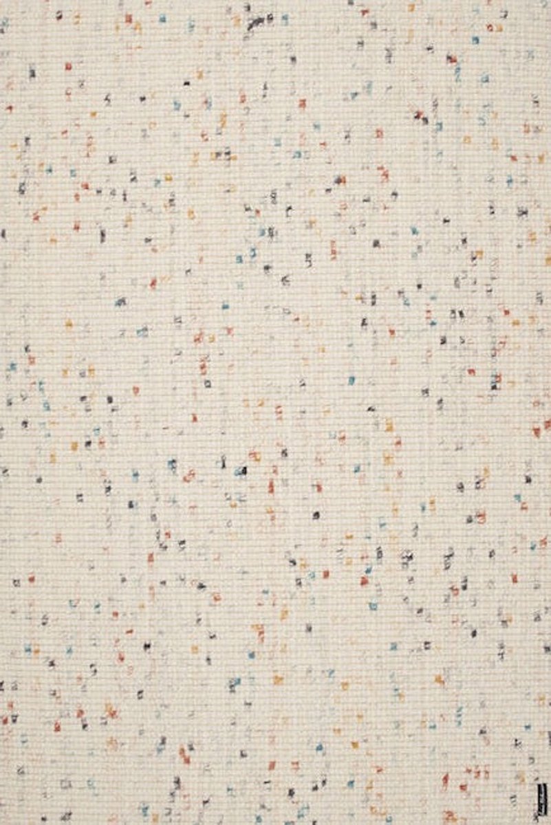 DÉJA Living Vloerkleed 160x230cm - Laagpolig Wit Multi Wol - Bela