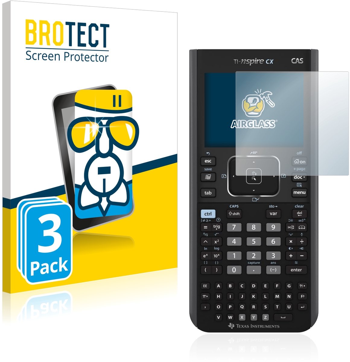 Screenprotector 3 Stuks voor Texas Instruments Nspire CX CAS Beschermglas transparant