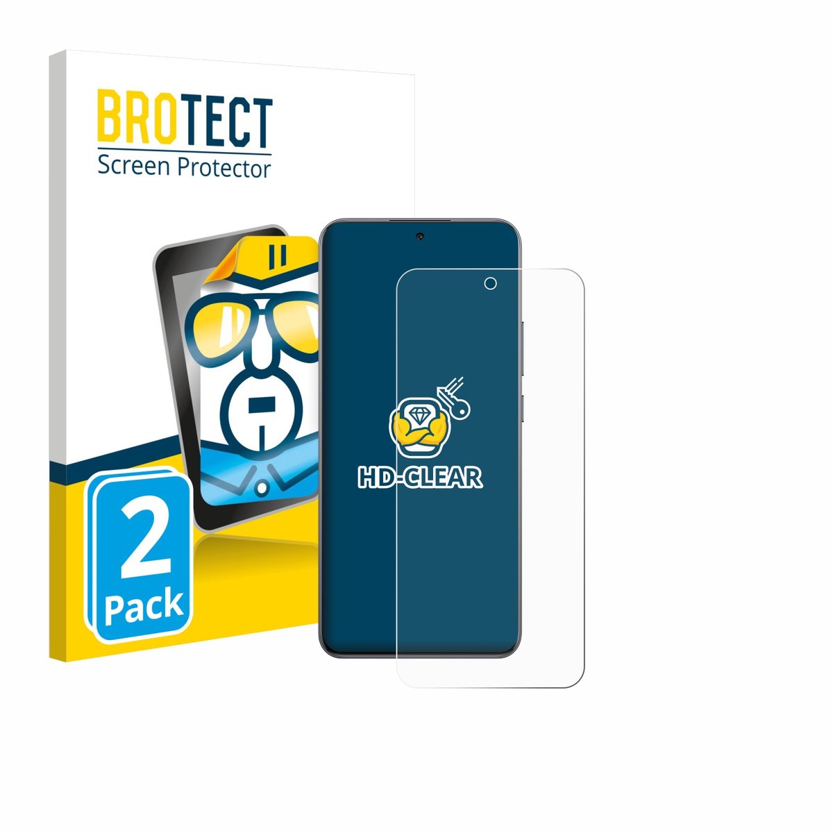 BROTECT - Screenprotector voor Oppo F29 - Folie Beschermfolie transparant 2 Stuks