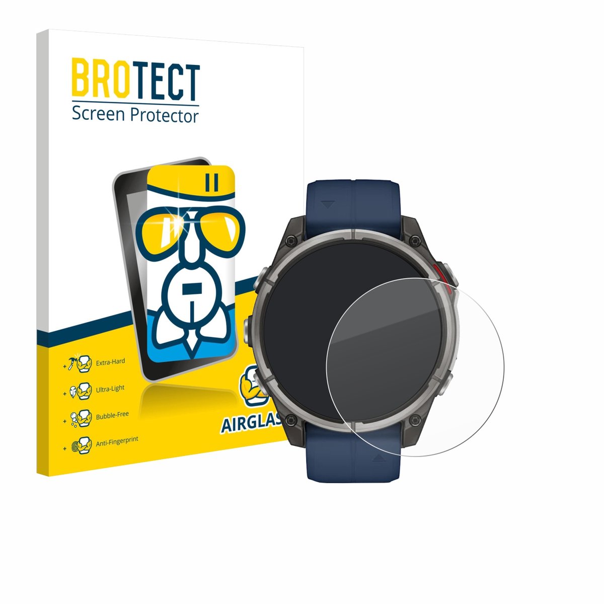 Screenprotector voor Garmin quatix 8 (47 mm) Beschermglas transparant