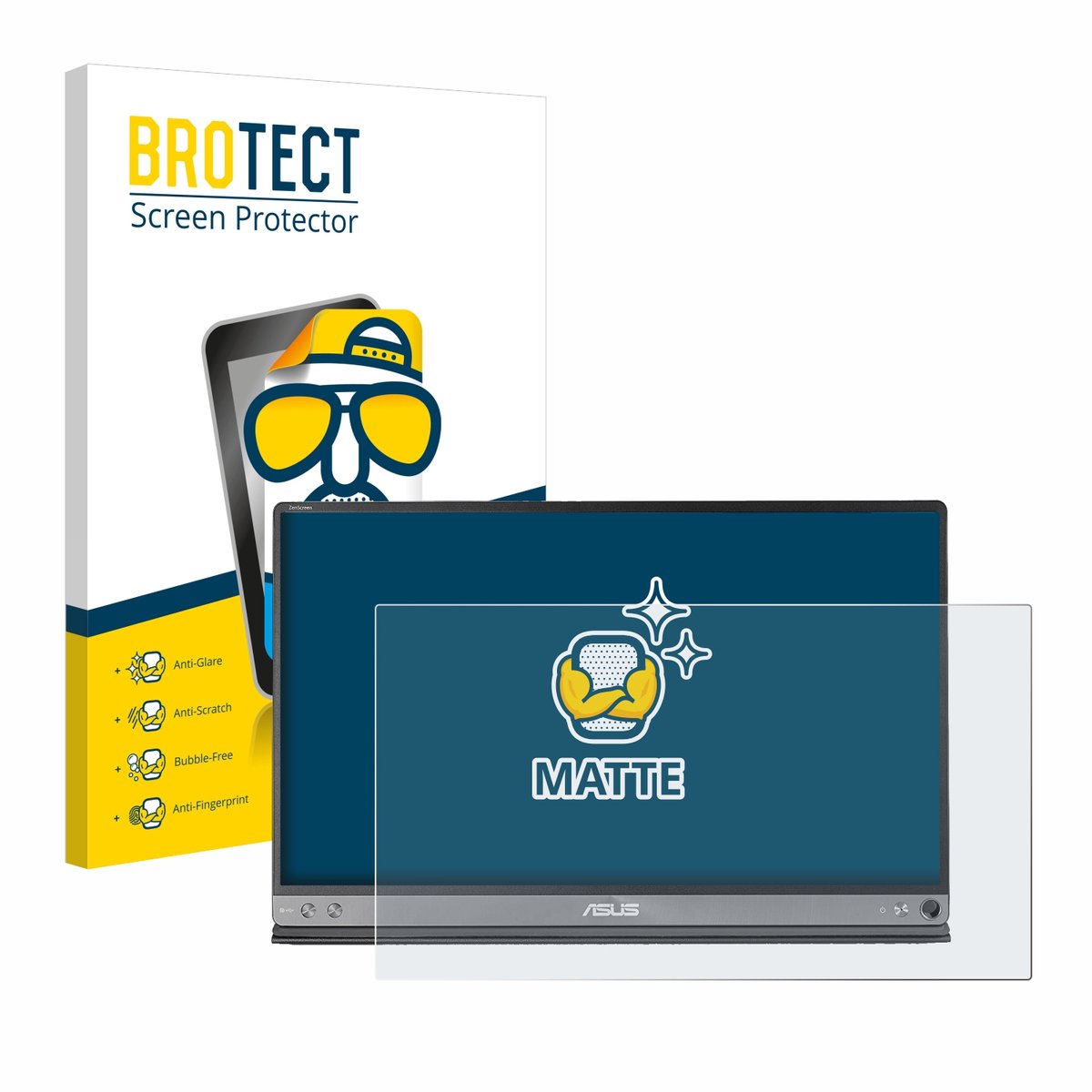 BROTECT - Screenprotector voor ASUS ZenScreen MB16AC - Folie Beschermfolie matte