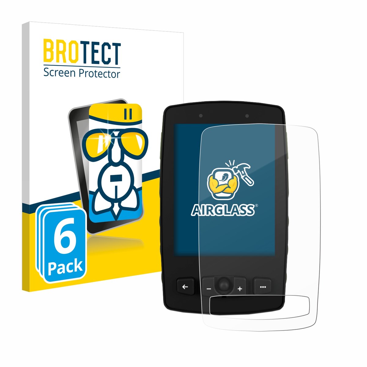 Screenprotector 6 Stuks voor TwoNav Aventura 2 Plus Beschermglas transparant