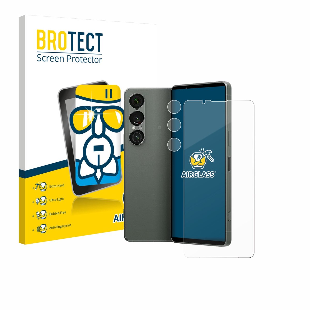 Screenprotector voor Sony Xperia 1 VII (Voor+Camera) Beschermglas transparant
