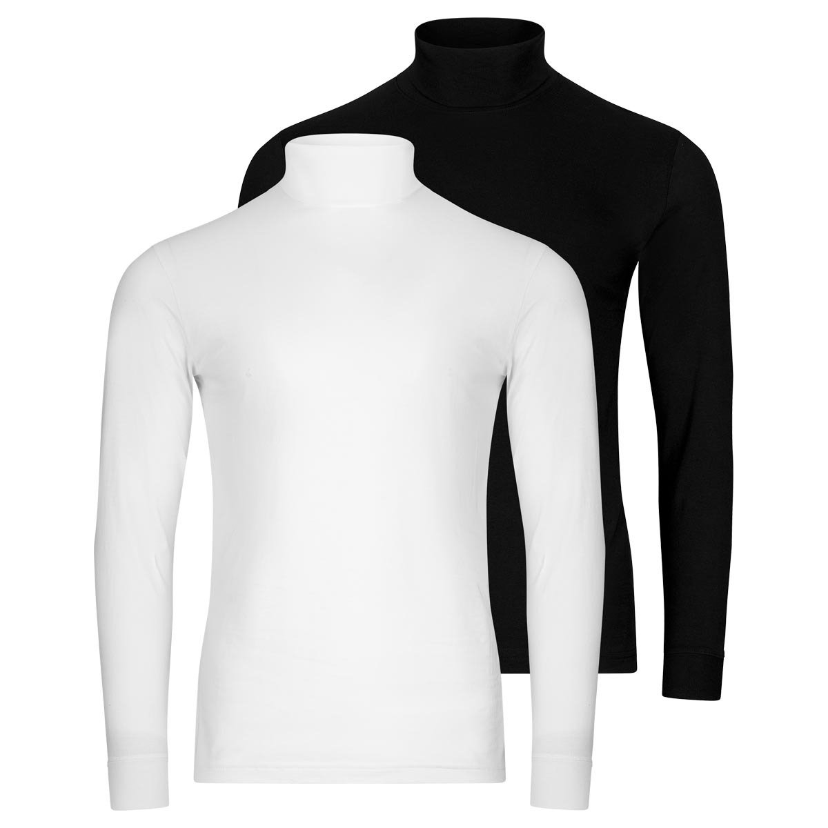 RAGMAN Heren shirt met rolkragen 2 pack Basic