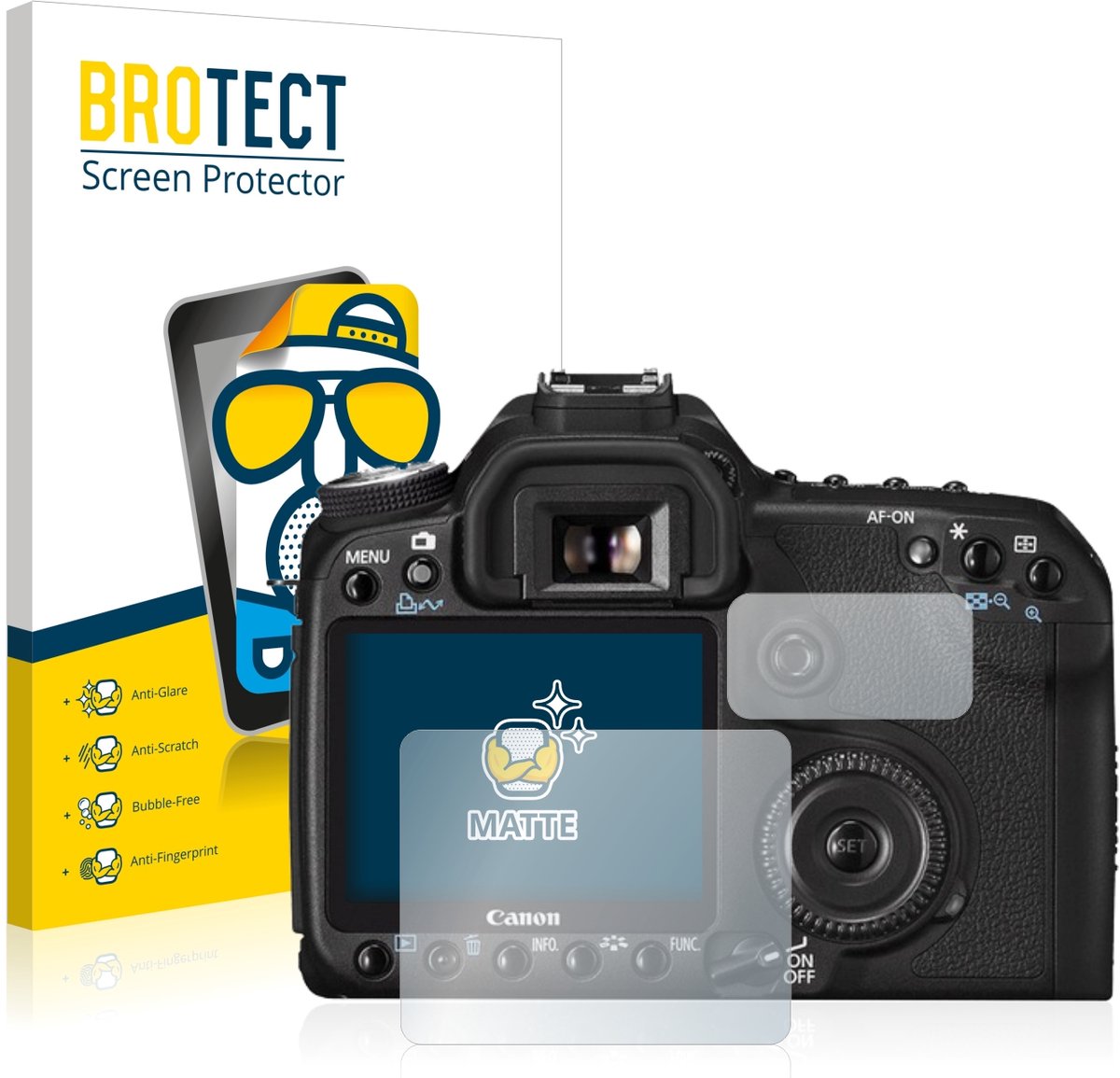 BROTECT - Screenprotector voor Canon EOS 50D - Folie Beschermfolie matte 2 Stuks