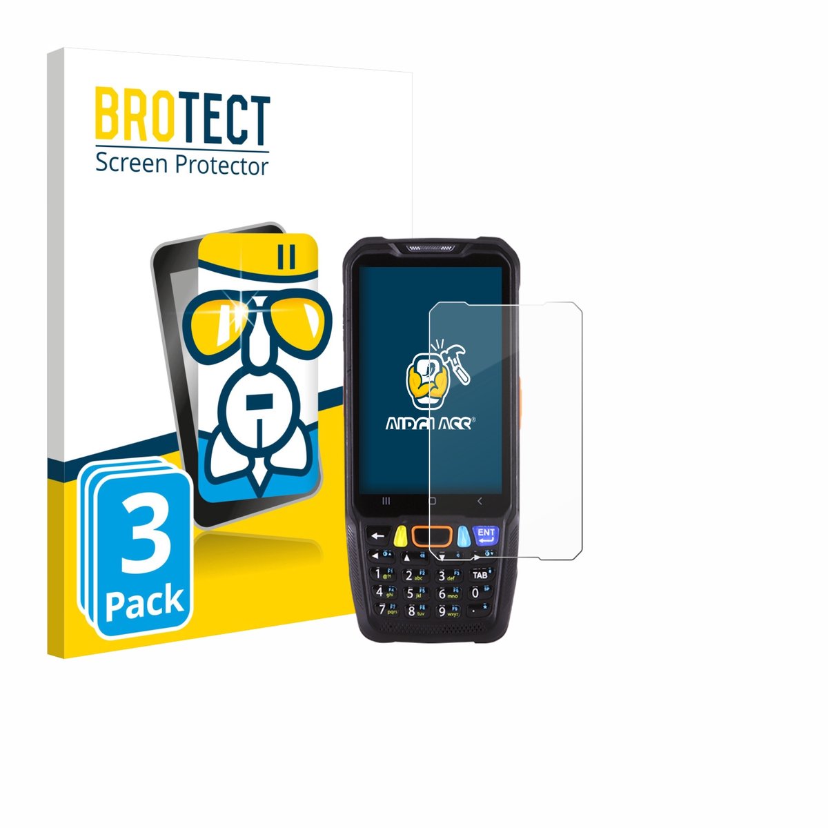 Screenprotector 3 Stuks voor Point Mobile PM68 Beschermglas transparant