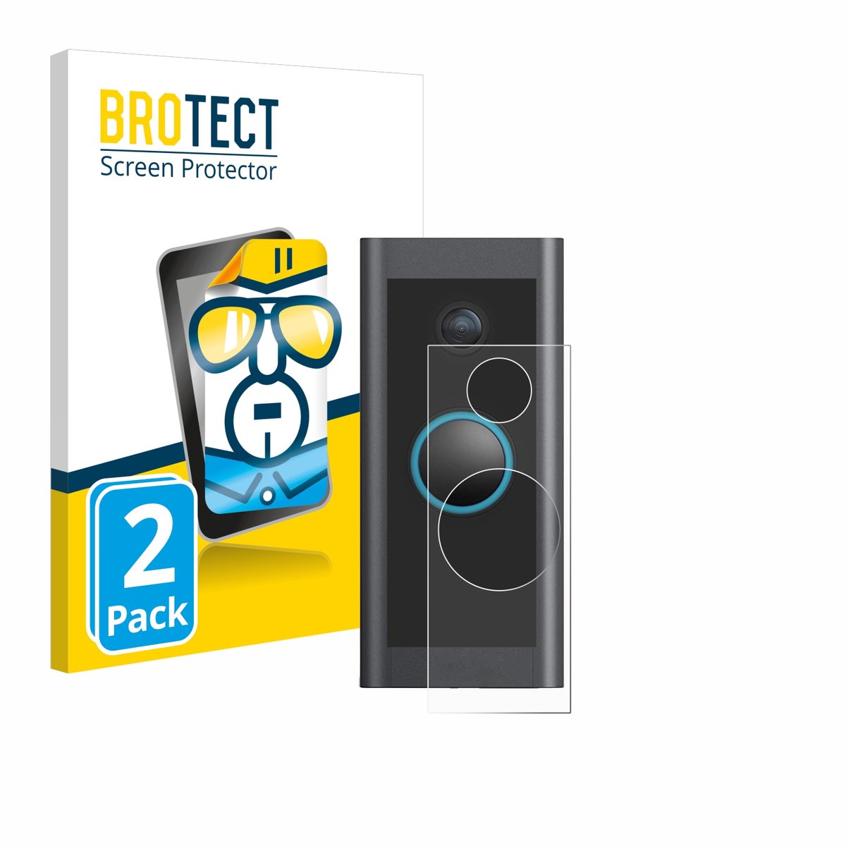 BROTECT - Screenprotector voor Ring Video Doorbell Wired - Folie Beschermfolie transparant 2 Stuks