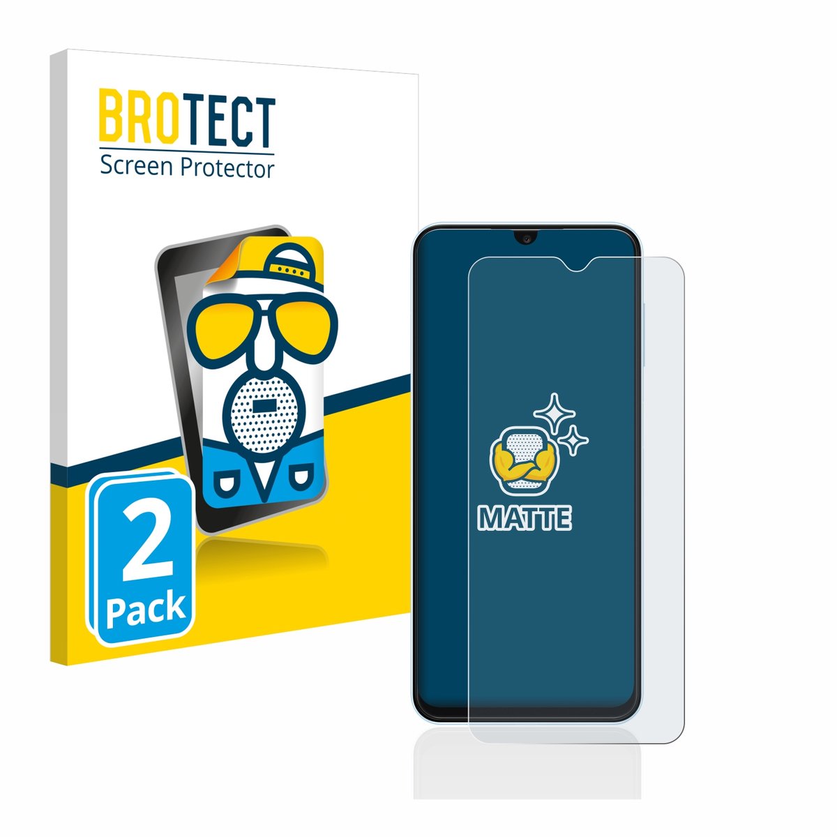 BROTECT - Screenprotector voor Samsung Galaxy A13 - Folie Beschermfolie matte 2 Stuks
