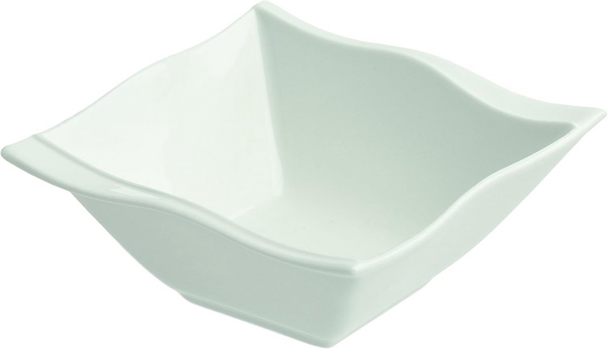 Vierkante Porseleinen Schaal Off-White Patroon 11x11 cm