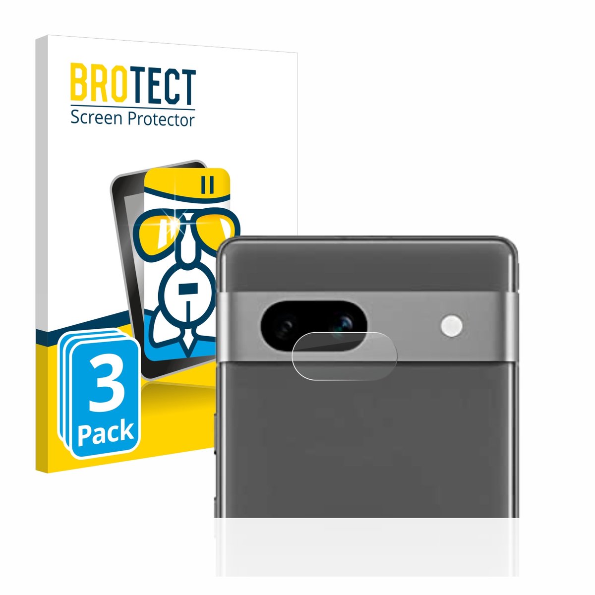 Screenprotector 3 Stuks voor Google Pixel 7a (ALLEEN Camera Lens) Beschermglas transparant