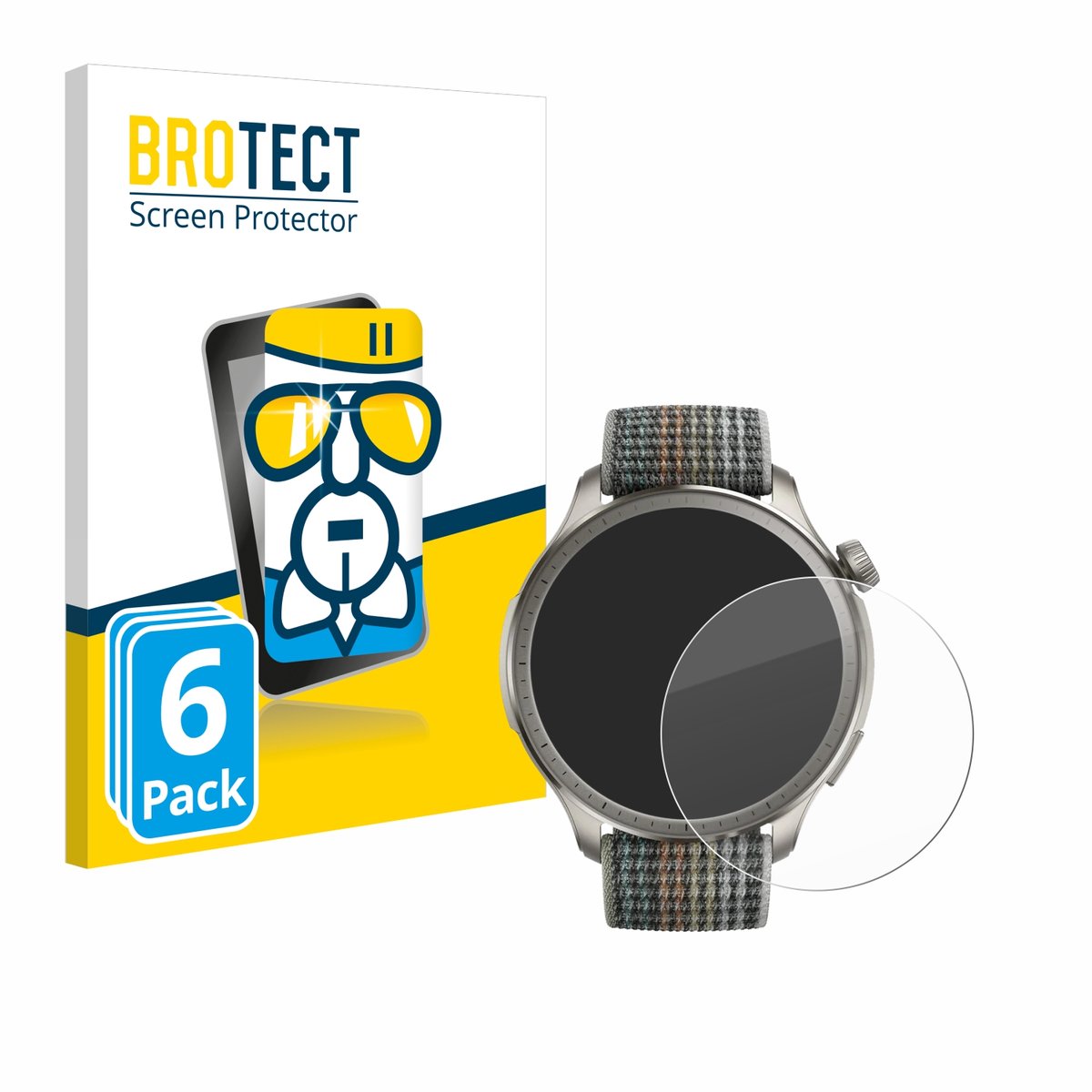 Screenprotector 6 Stuks voor Huami Amazfit Balance Beschermglas transparant