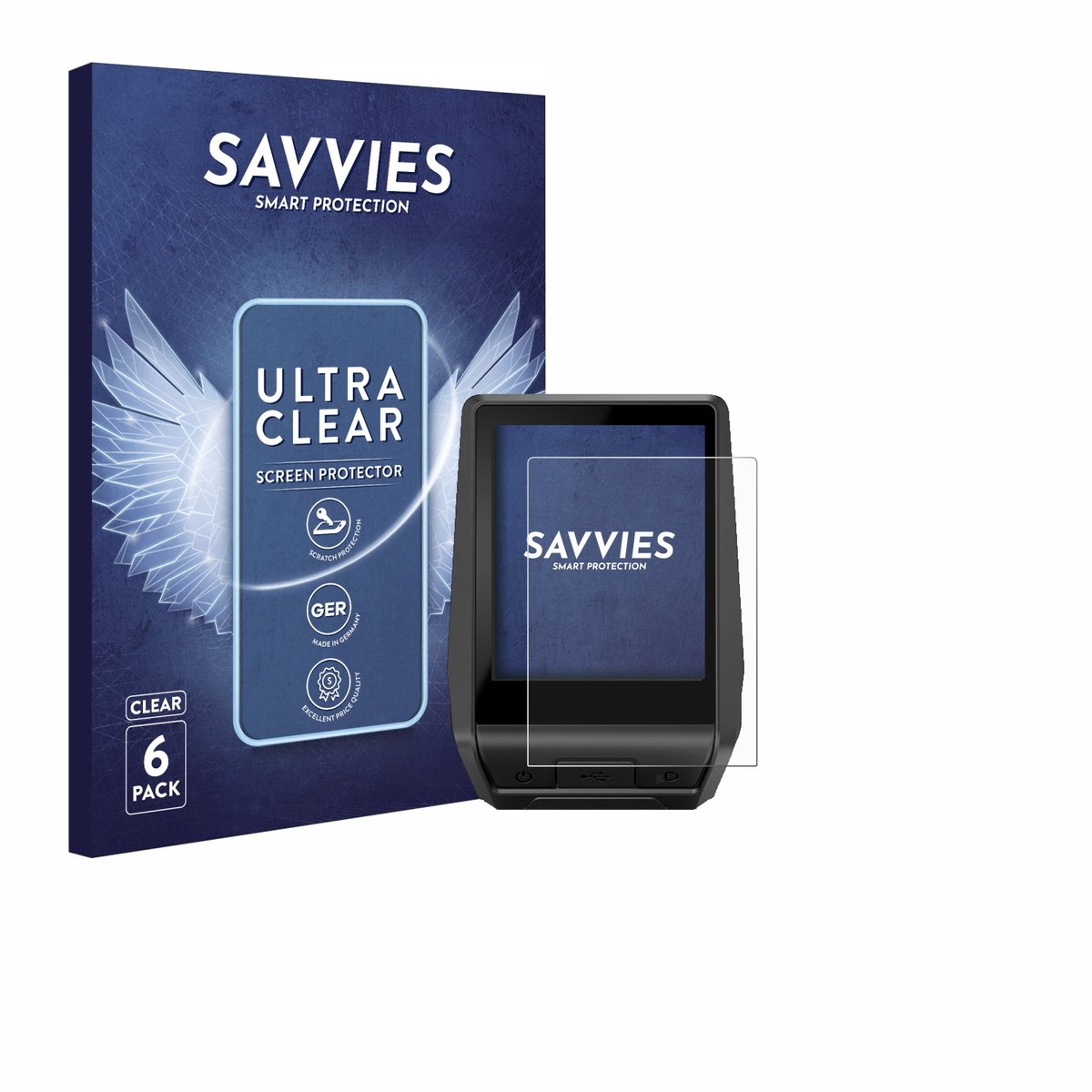 Savvies - Screenprotector voor Bosch Nyon 2020 - Folie Beschermfolie transparant 6 Stuks