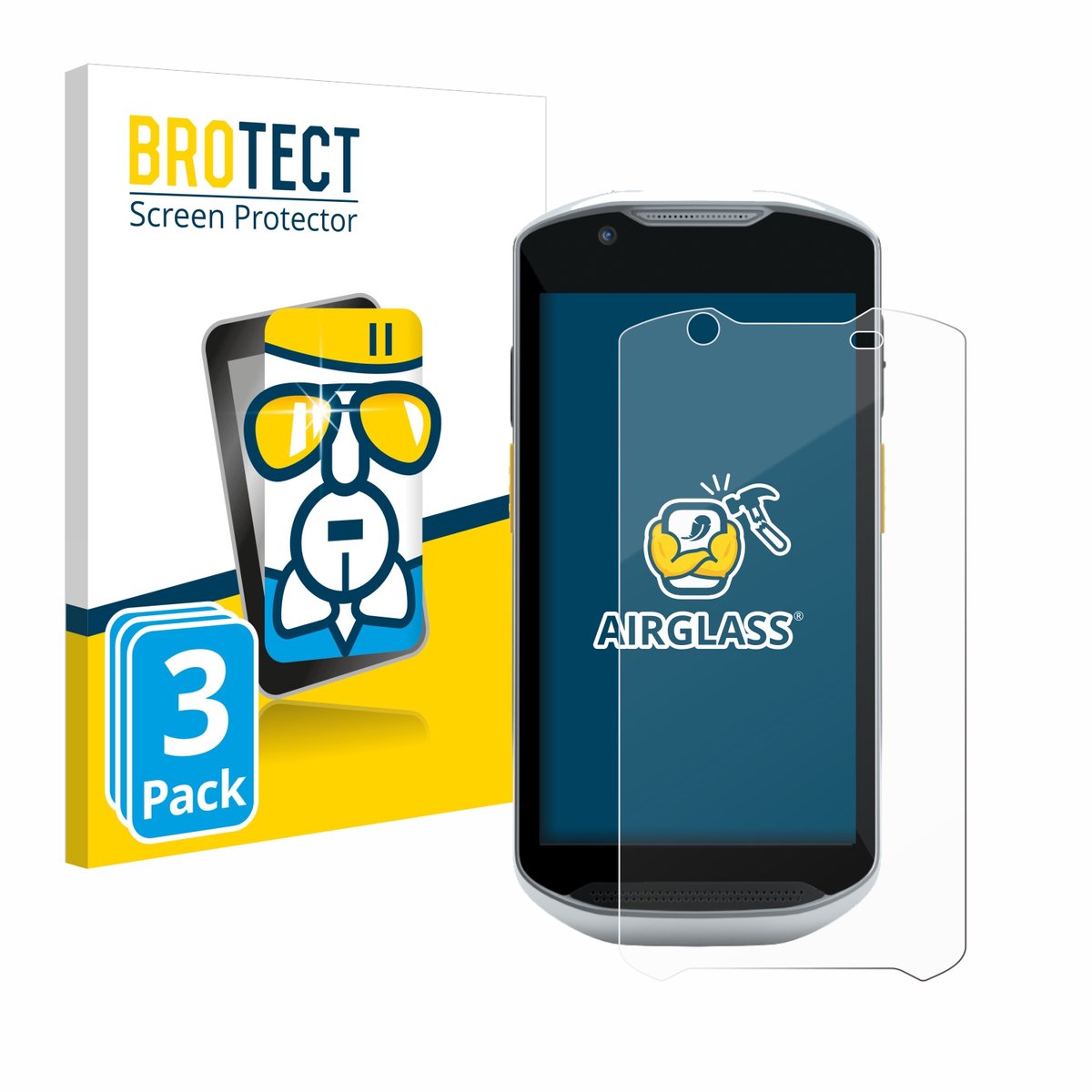 Screenprotector 3 Stuks voor Zebra TC57x Beschermglas transparant