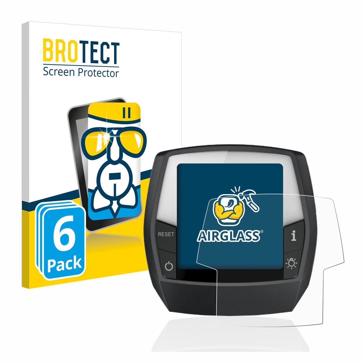 Screenprotector 6 Stuks voor Bosch Intuvia Performance Line Beschermglas transparant