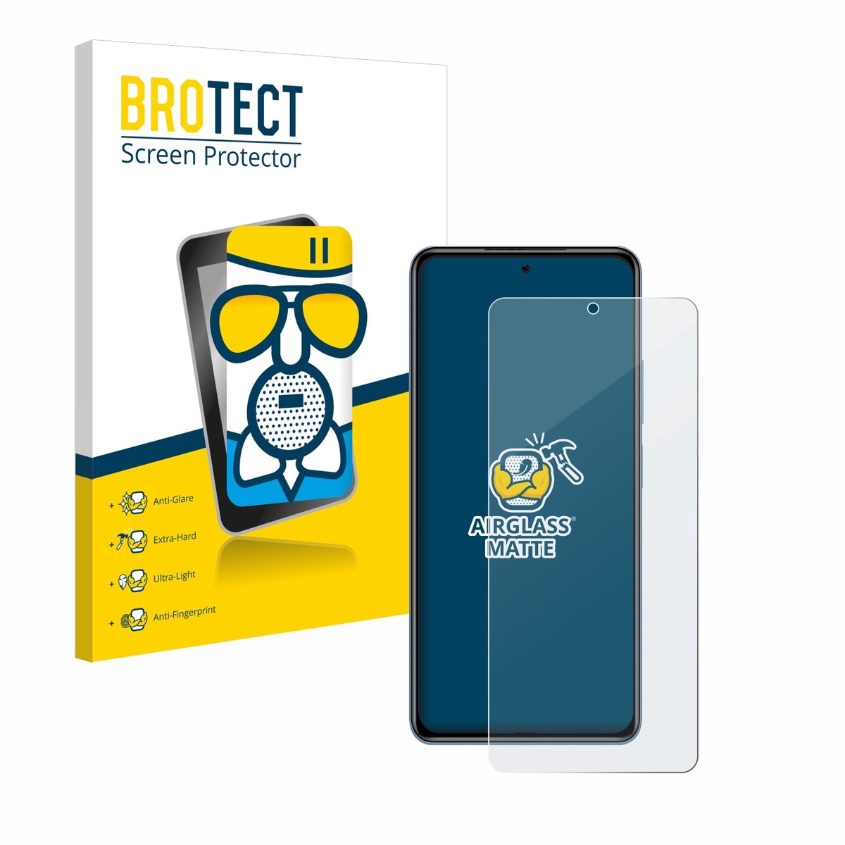 BROTECT - Screenprotector voor Xiaomi Poco F3 - Folie Beschermfolie Beschermglas matte