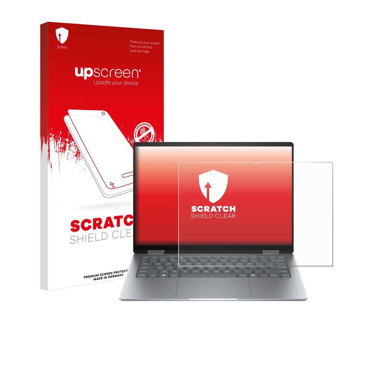 upscreen - Screenprotector voor HP Envy x360 14 2-in-1 - Folie Beschermfolie transparant