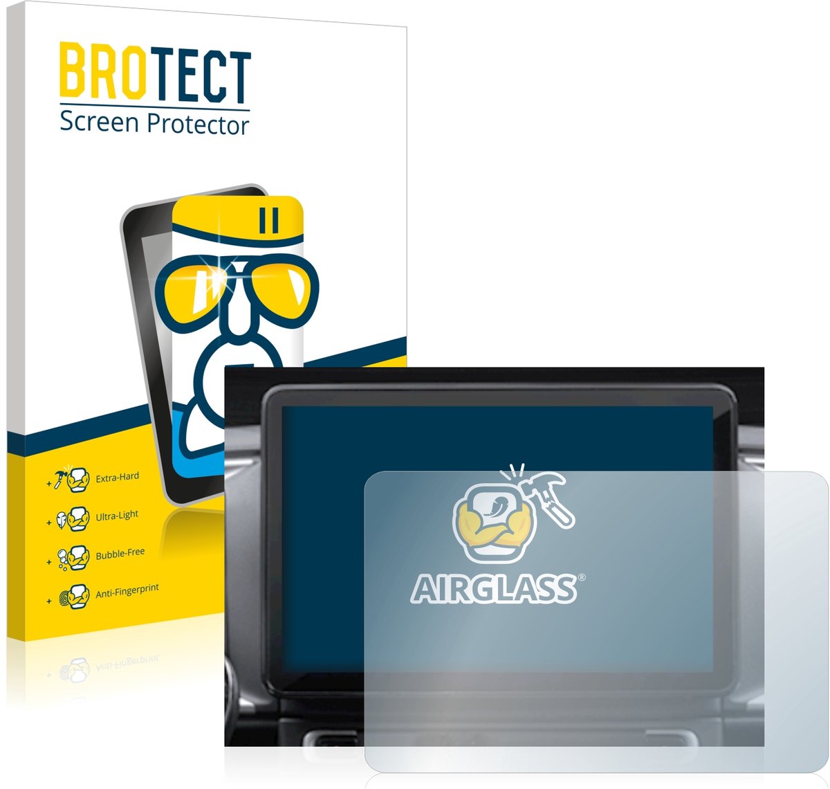 Screenprotector voor Fiat Ducato 2021 10" Uconnect Radio Beschermglas transparant
