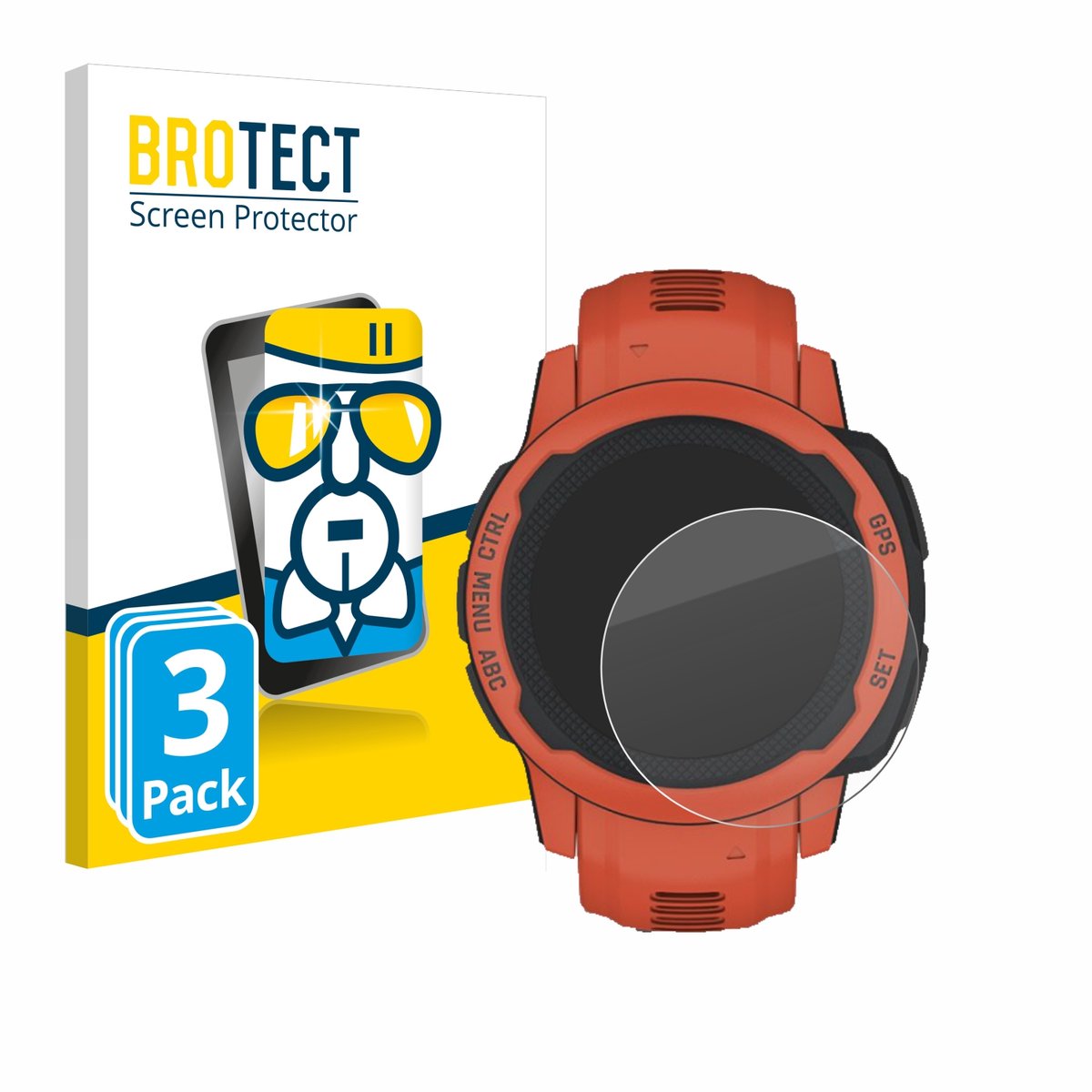 Screenprotector 3 Stuks voor Garmin Instinct 2S Beschermglas transparant