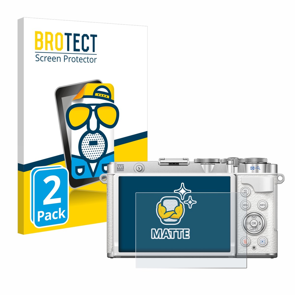 BROTECT - Screenprotector voor Olympus PEN E-P7 - Folie Beschermfolie matte 2 Stuks