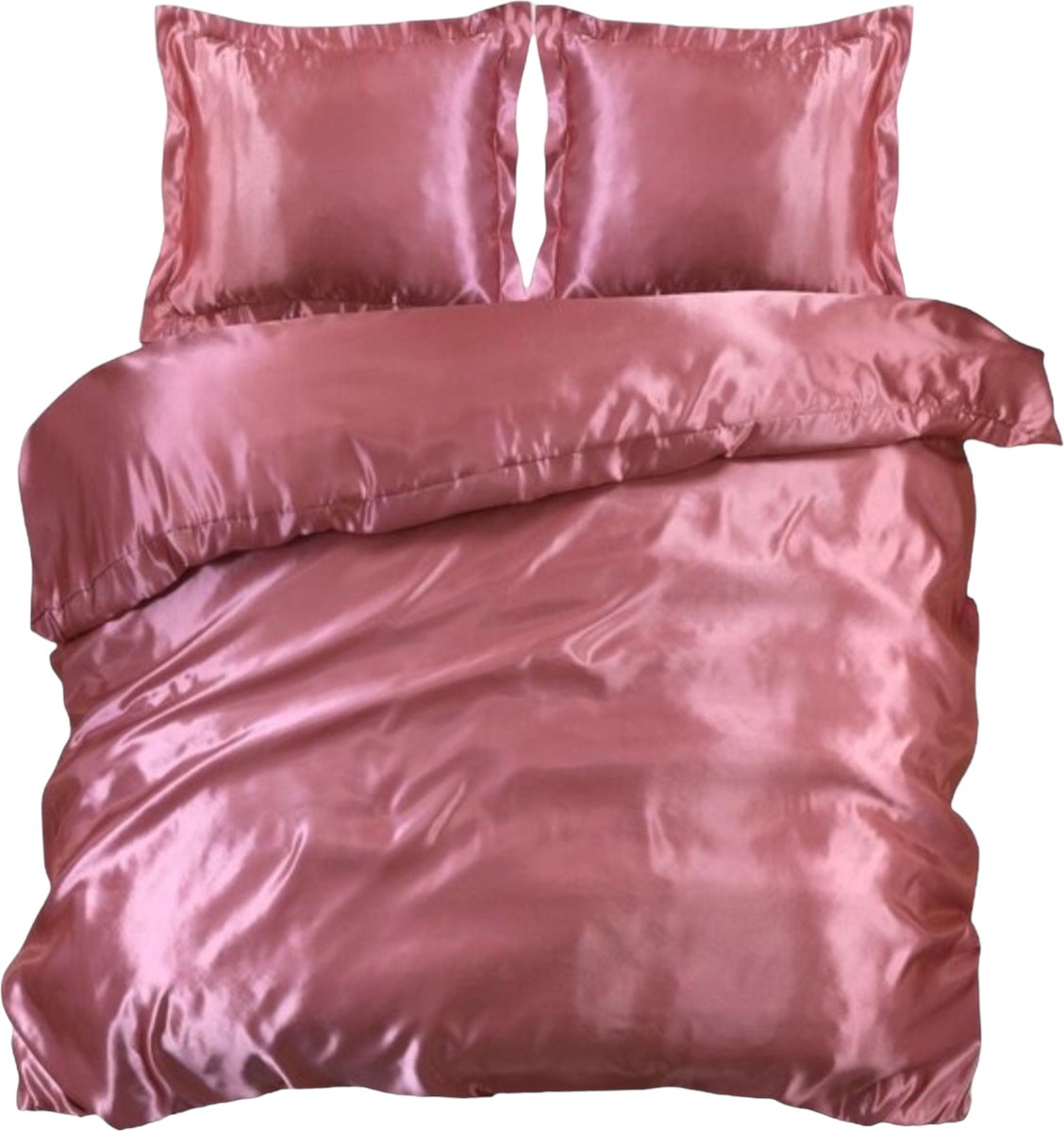 Beauty Silk Dekbedovertrek - 240x200/220 - Glans Satijn - Flamingo Roze