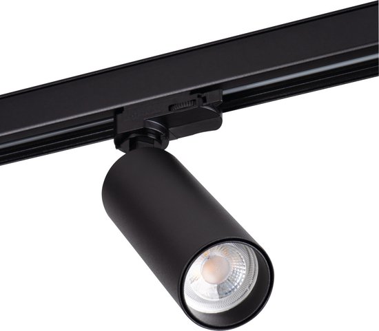 Foto: Kanlux s a led gu10 railspot zwart 3 fase universeel enkelvoudig voor 1 led gu10 spot