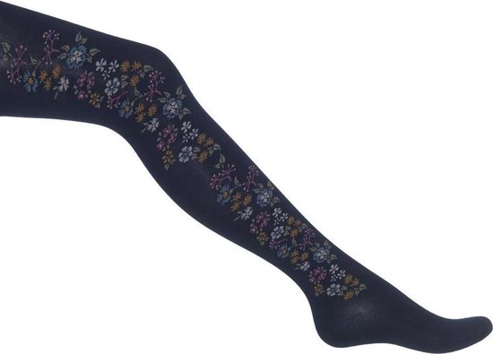 Wereldvenster lijst accessoires Bonnie Doon - Dames - Maillots - Embroidered Flowers Tights - Donker Blauw/Light...  | bol.com
