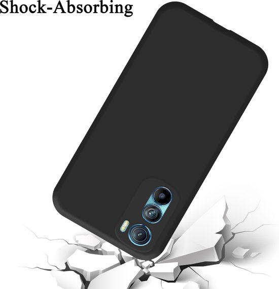 Coque Cadorabo pour Motorola EDGE 30 en NOIR LIQUIDE - Housse de protection en silicone TPU flexible Case Cover