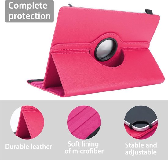 Étui pour tablette Cadorabo pour Medion LifeTab X10311 en ROSE - Housse de protection à 360 degrés en simili cuir avec fonction support et bande élastique