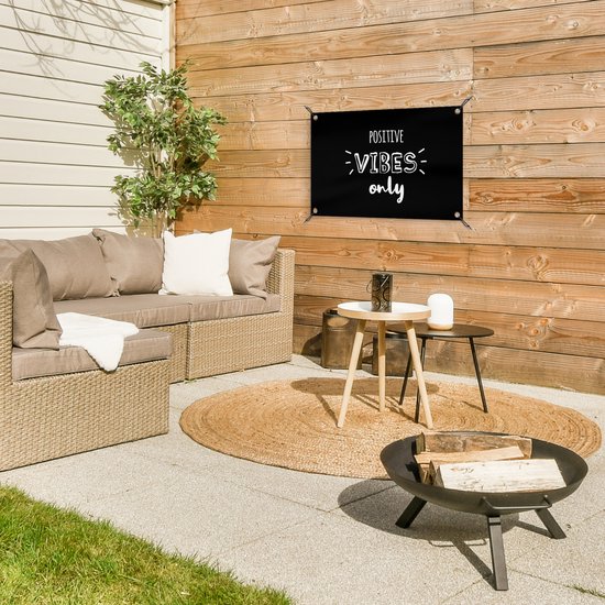 Décoration de jardin Positive vibes only - Paysage - 60x40 cm - Poster de jardin