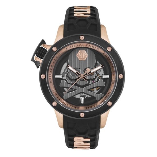 Philipp Plein Plein Rich PWUAA0623 Horloge - Siliconen - Zwart - Ø 46 mm