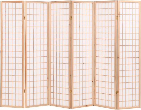 vidaXL - Kamerscherm - inklapbaar - Japanse - stijl - 240x170 - cm - naturel