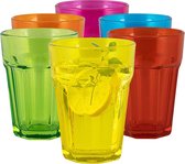 Gigi Vivid Rainbow Set van 6 drinkglazen 370 ml cocktailglazen waterglazen set kleurrijke longdrinkglazen glazen tumbler kleurrijke glazen caipirinha drinkglas waterglas
