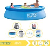 Intex Easy Set Zwembad - Opblaaszwembad - 305x76 cm - Inclusief Afdekzeil, Zwembadpomp, Filter, Onderhoudsset, Zoutsysteem en Zout