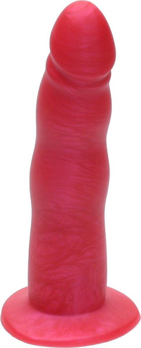 Goedkoopste Ylva & Dite - Anteros - Realistische Siliconen dildo met zuignap - Voor mannen, vrouwen of samen - Handgemaakt in Holland - Rood Metallic