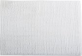 MSV Badkamerkleed/badmat tapijtje voor op de vloer - ivoor wit - 50 x 80 cm - Microvezel - anti slip