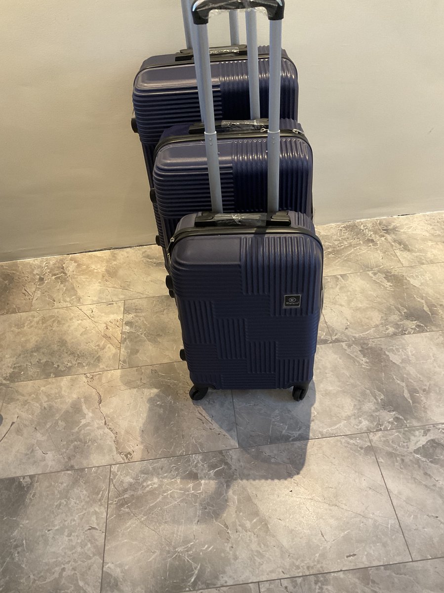 Kofferset - 3-delige kofferset met TSA-slot - Kleur MARINE BLAUW - Flexibel en Functioneel reiskoffer - Perfecte oplossing voor uw vakanties