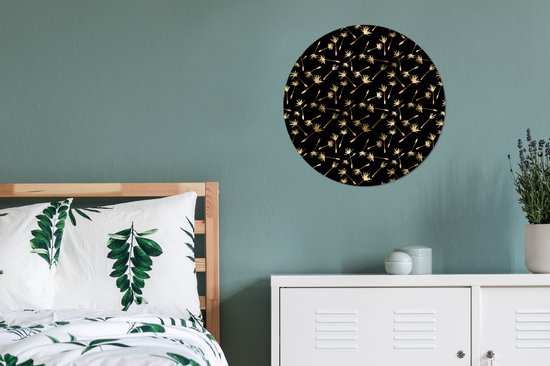 WallCircle - Cercle mural ⌀ 60 - Motifs - Graines - Or - Tableaux ronds salon - Assiette murale ronde - Décoration murale cercle - Décoration chambre intérieur - Décoration murale cercle mural - Accessoires de maison